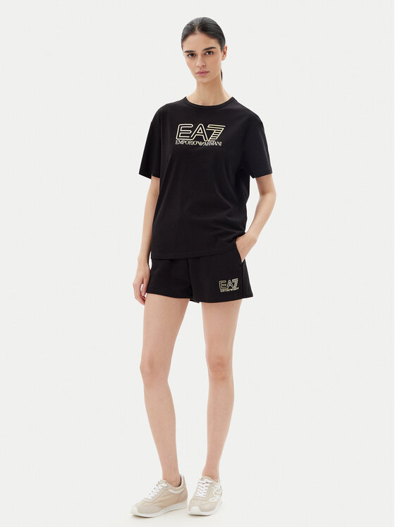 EA7 Emporio Armani EA7 Emporio Armani Sportovní kraťasy 7W000108 AF12473 MC004 Černá Loose Fit