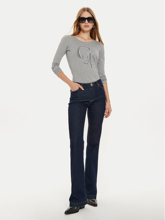 Guess Guess Bluzka W4BI29 I3Z14 Szary Regular Fit