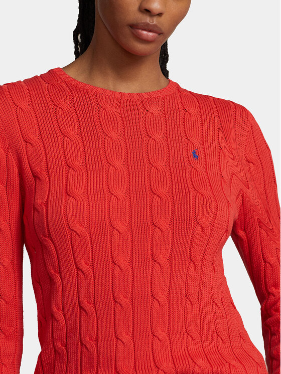 Polo Ralph Lauren Polo Ralph Lauren Sweater Julianna 211891640016 Piros Slim Fit