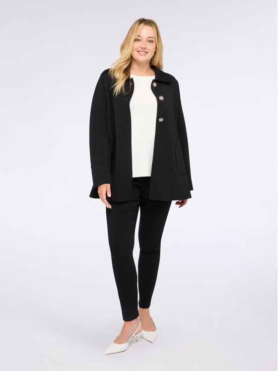 Fiorella Rubino Fiorella Rubino Cappotto 0806T000338N033 Nero A-Line Fit