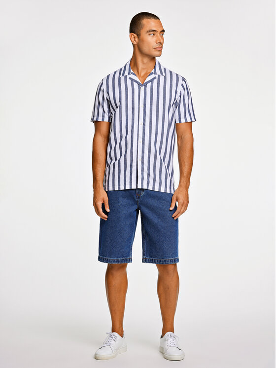 Lindbergh Lindbergh Cămașă 30-203321 Bleumarin Relaxed Fit