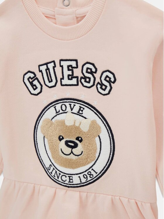 Guess Kids Guess Kids Sukienka codzienna 183605 Różowy Classic Fit