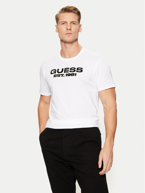 Guess Guess T-Shirt M5RI50 K9RM1 Biały Regular Fit