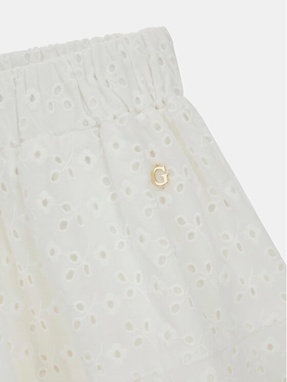 Guess Kids Guess Kids Spodnie materiałowe 181988 Biały Regular Fit