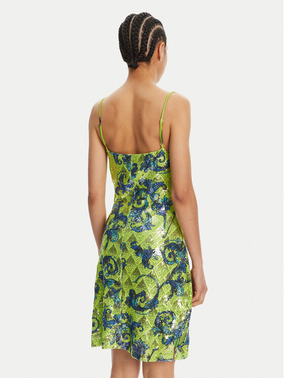Versace Jeans Couture Versace Jeans Couture Kokteilinė suknelė 78HAO9B6 Žalia Slim Fit
