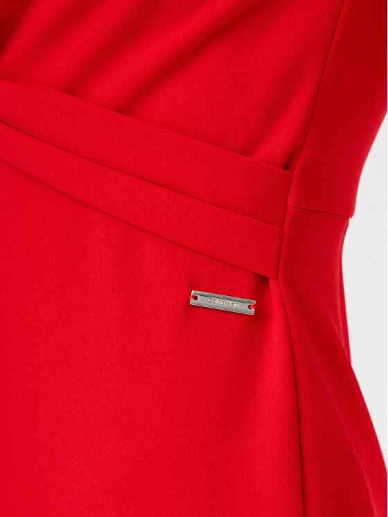 Calvin Klein Calvin Klein Salopetă K20K208177 Roșu Wide Leg