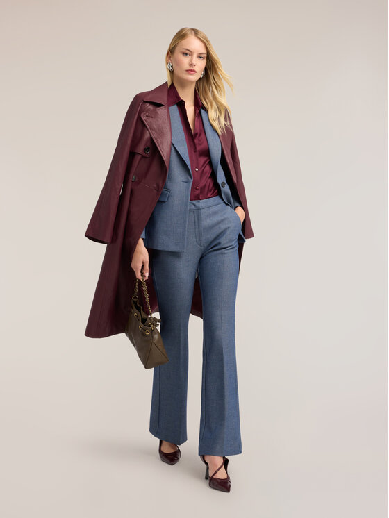 Motivi Motivi Pantaloni di tessuto P04OQ004820N004 Turchese Flare Fit