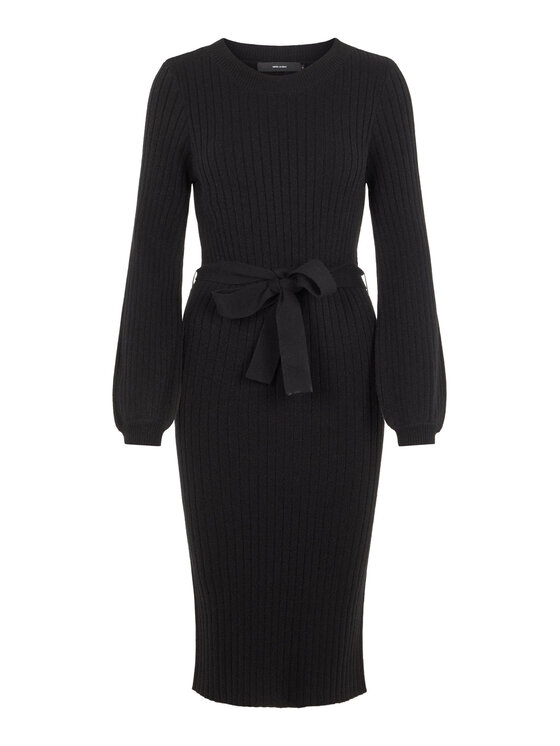 Vero Moda Curve Rochie tricotată Svea 10281626 Negru Regular Fit