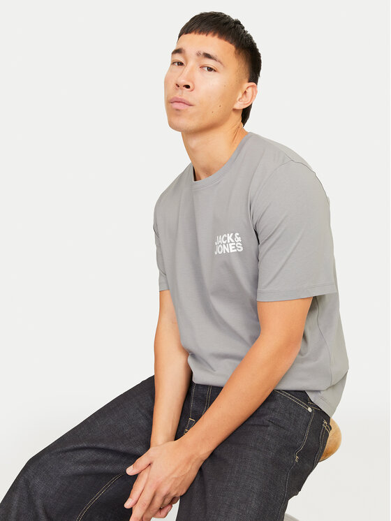 Jack & Jones Jack & Jones T-Shirt Corp Logo 12151955 Šedá Standard Fit