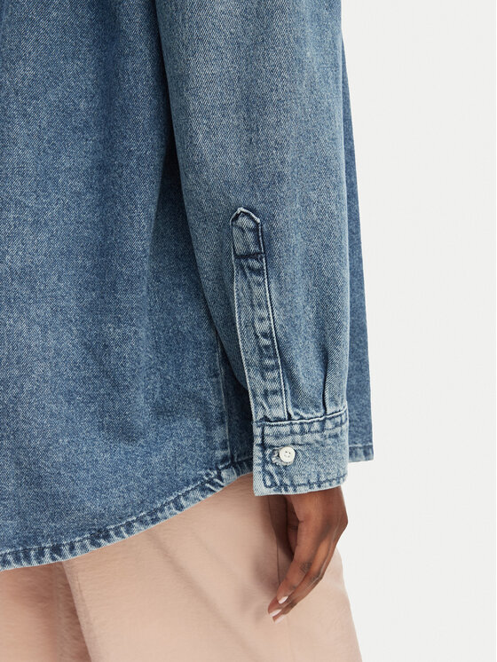 Quiksilver Quiksilver džinsiniai marškiniai Rahmat  EQWWT03150 Mėlyna Regular Fit