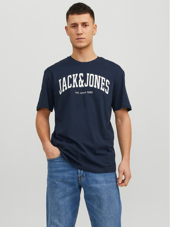 Jack&Jones T-krekls Josh 12236514 Tumši zils Relaxed Fit