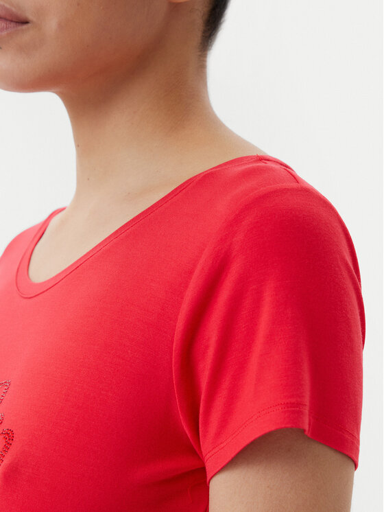 Liu Jo Beachwear Liu Jo Beachwear T-shirt VA5157 JS360 Crvena Regular Fit