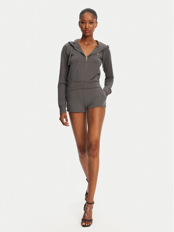 Juicy Couture Juicy Couture Pantaloni scurți sport JCWHS125312 Gri Loose Fit