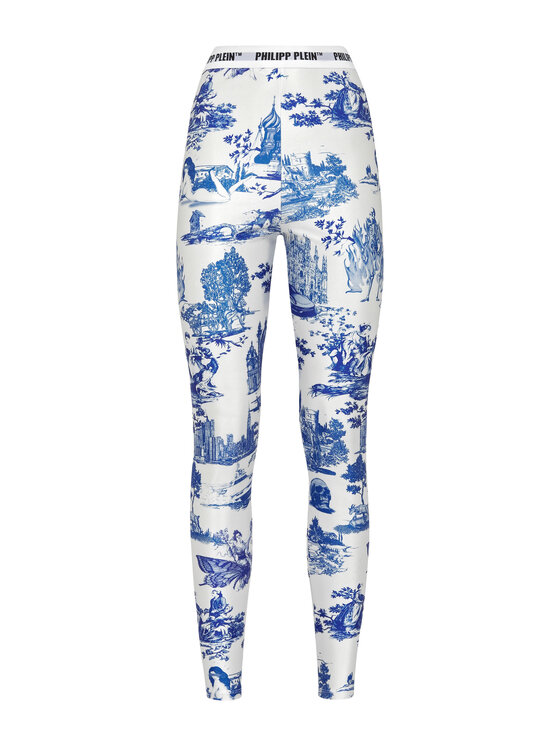 PHILIPP PLEIN PHILIPP PLEIN Legginsy 5965 Biały Skin Tight Fit