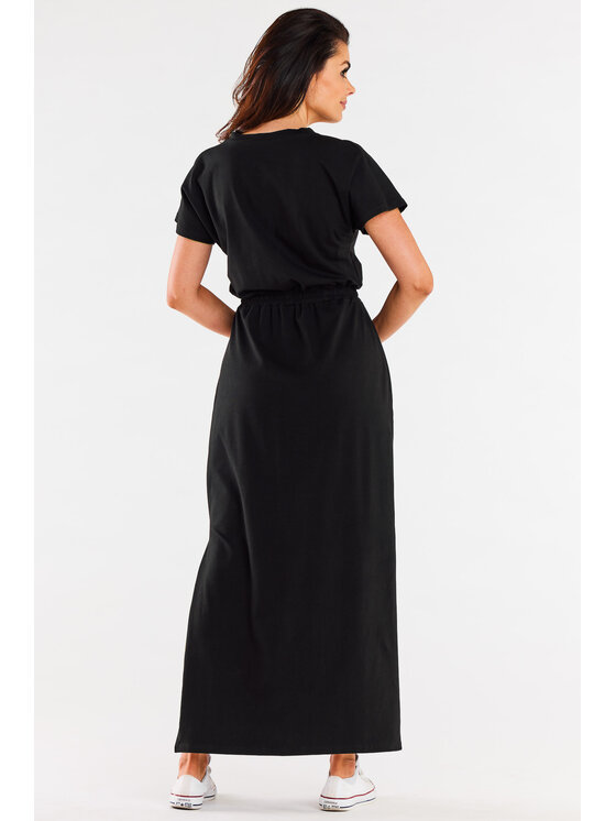 Infinite You Infinite You Sukienka letnia M290 Czarny Basic Fit