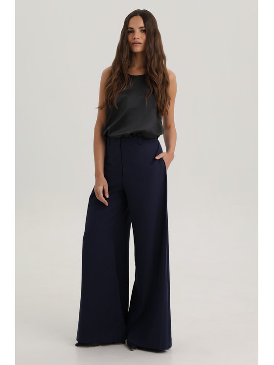 Deni Cler Milano Deni Cler Milano Spodnie materiałowe W-DC-5236-F2-I4-58-1 Granatowy Loose Leg