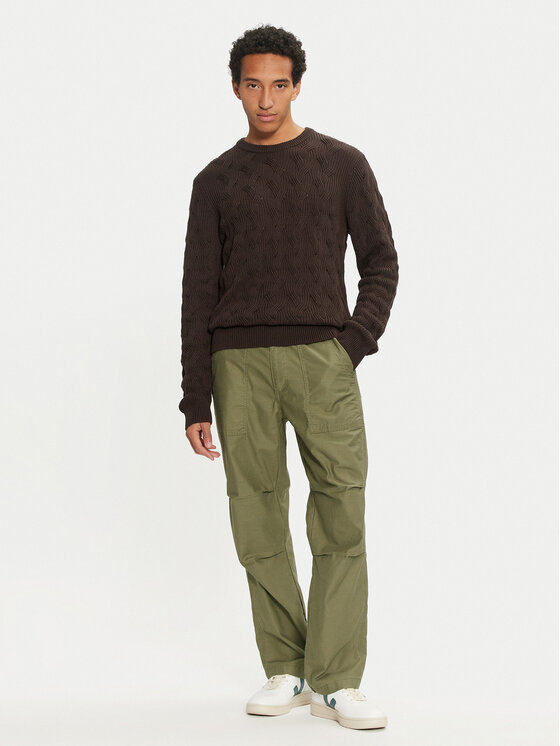 Selected Homme Selected Homme Sweter 16094503 Brązowy Regular Fit