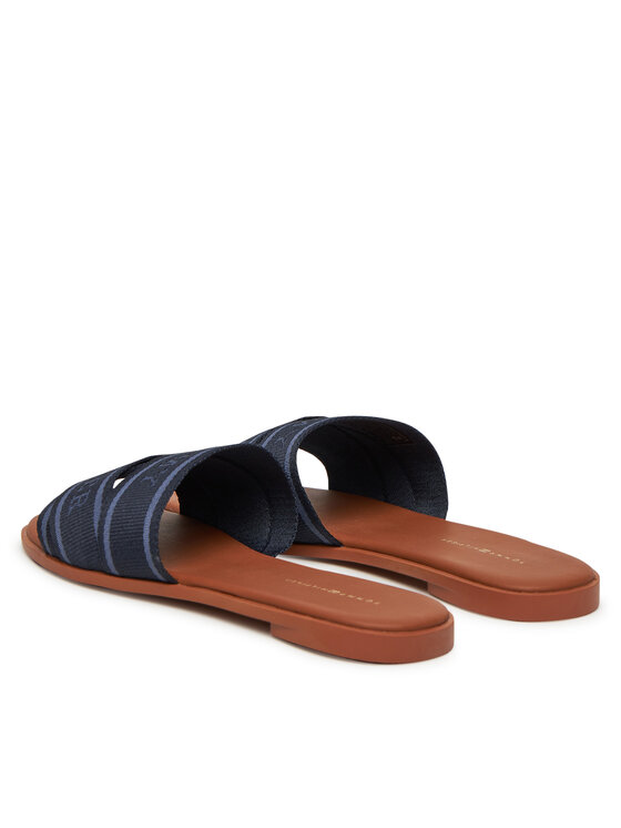 Tommy Hilfiger Tommy Hilfiger Klapki Webbing Mule FW0FW08421 Granatowy