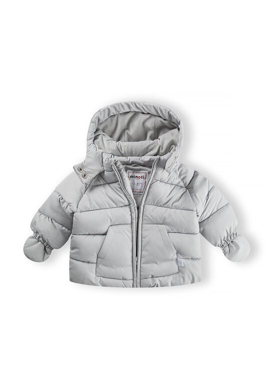 minoti minoti Kurtka zimowa 31BABYCOAT2 Szary jasny Regular Fit