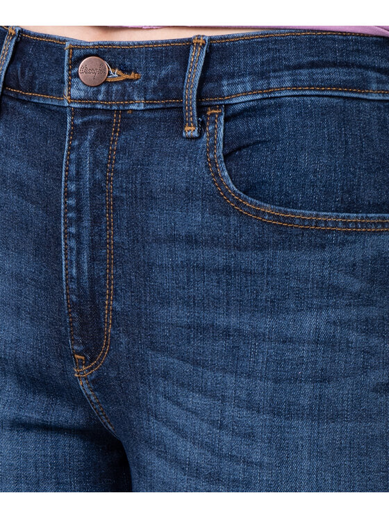 Wrangler Wrangler Jeansy High Skinny Granatowy Skinny Fit