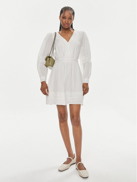 Pepe Jeans Pepe Jeans Sommerkleid Susi PL953527 Weiß Regular Fit