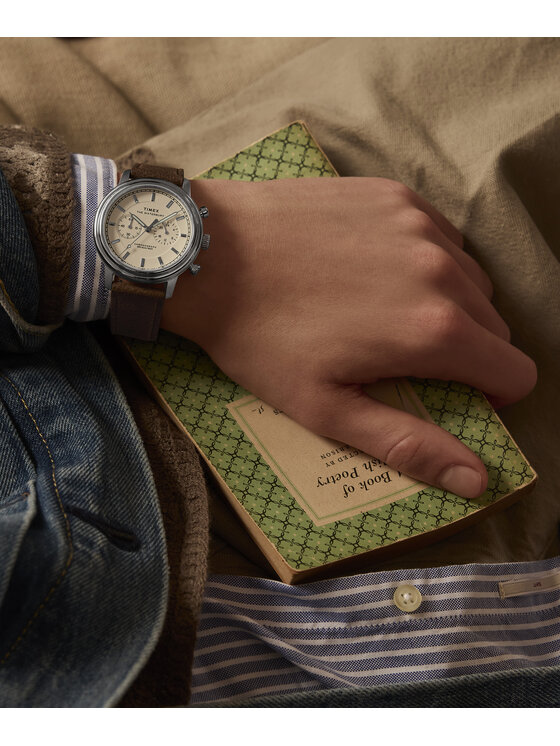 Timex Timex Zegarek TW2Y23500 Brązowy