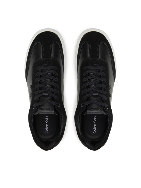 Calvin Klein Calvin Klein Sneakersy Cupsole Lace Up - Lth Sue Mix HW0HW02435 Černá