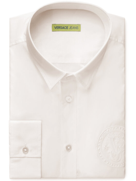 Versace Jeans Versace Jeans Риза B1GTB6S0 Бял Slim Fit