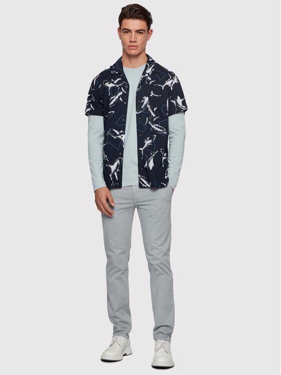 BOSS Boss S dlouhým rukávem Tacks 50393629 Světle modrá Regular Fit