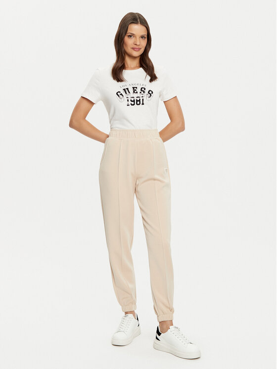 Guess Guess Marškinėliai V5RI06 I3Z14 Écru Regular Fit