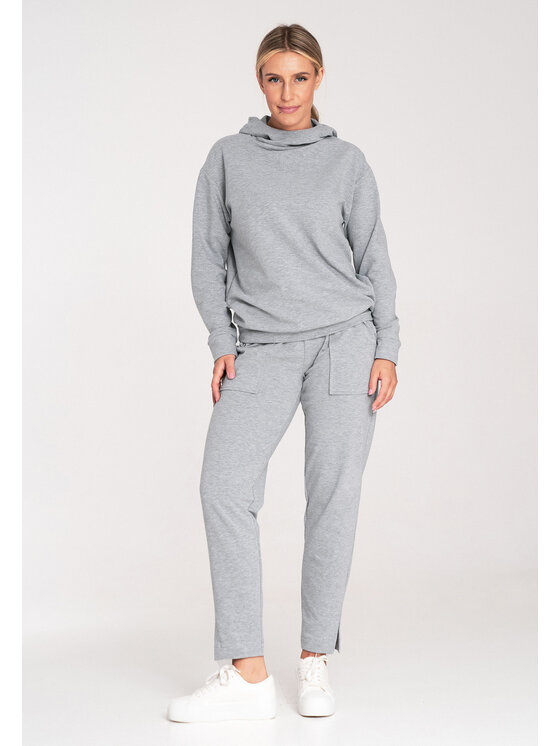 FIGL FIGL Mikina M1034 Šedá Regular Fit