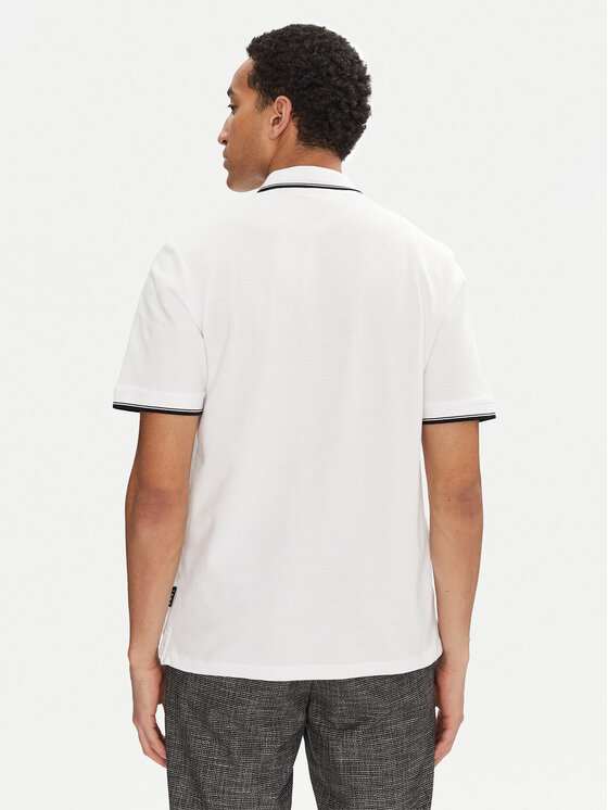 Jack&Jones Jack&Jones Тениска с яка и копчета Pacer 12273303 Бял Regular Fit
