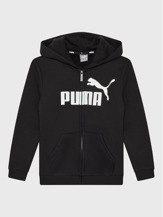 Puma Džemperis ar kapuci Essentials Big Logo 586967 Melns Regular Fit