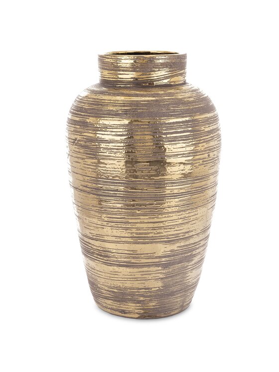 MIAhome MIAhome Wazon ceramiczny złoty, postarzany 42x24x24 cm Złoty