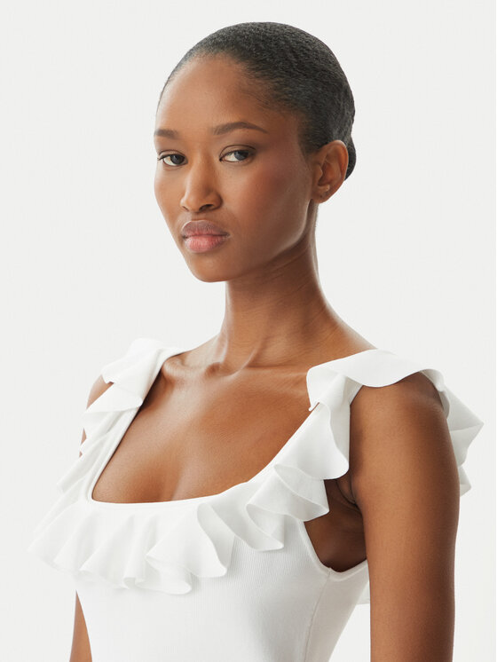 MICHAEL Michael Kors MICHAEL Michael Kors Rochie de zi MS683CG33D Alb Slim Fit