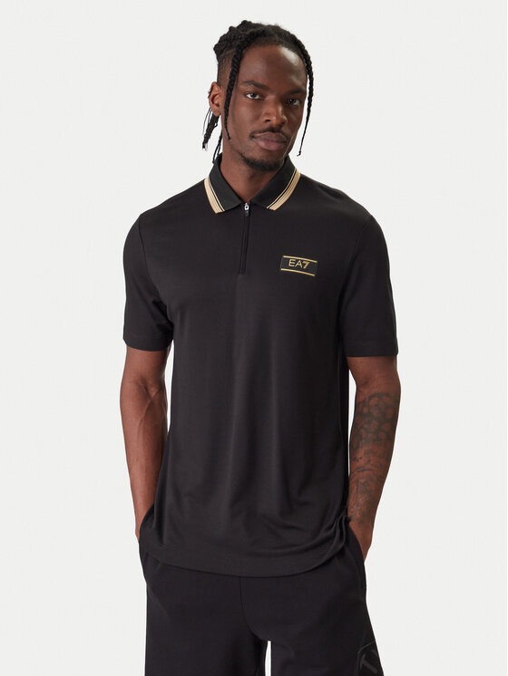 EA7 Emporio Armani Tricou polo 7M001333 AF13739 UC001 Negru Regular Fit