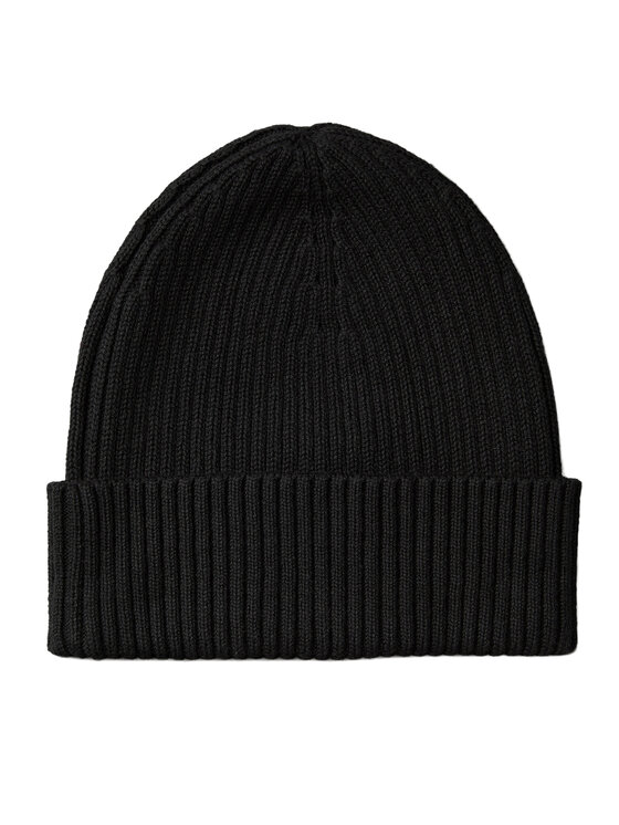 Calvin Klein Calvin Klein Σκούφος Patch Chunky Rib Cotton Beanie LV04D8053G Μαύρο