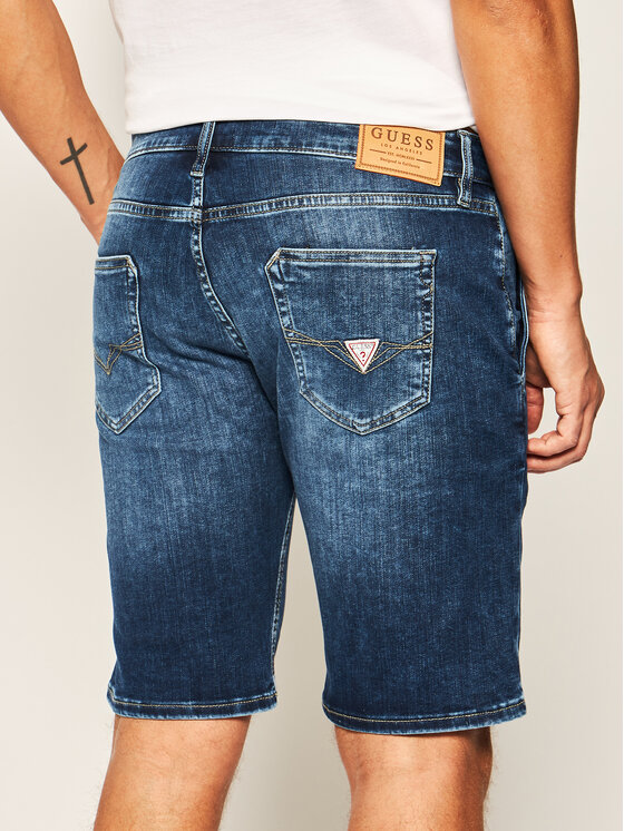 Guess Guess Pantaloni scurți de blugi Vicente M02D04 D3ZL1 Bleumarin Regular Fit