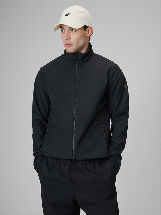 4F 4F Kurtka przejściowa MIDSHOP TEXTILE Czarny Regular Fit