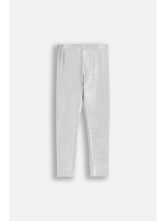 Dziecięce Legginsy Coccodrillo, Rozmiar 104, Srebrne, WC5122103CGK-024