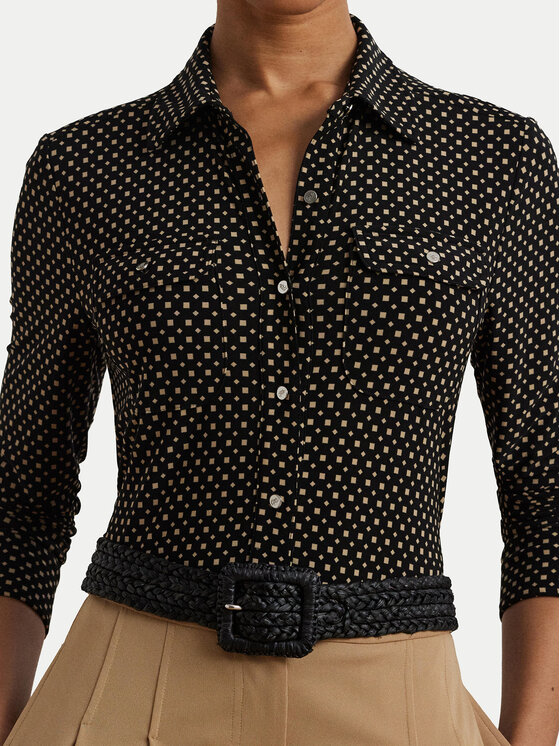 LAUREN RALPH LAUREN LAUREN RALPH LAUREN Риза 200971090001 Черен Slim Fit
