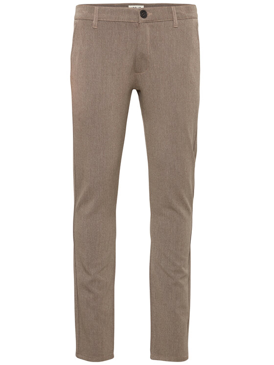 Solid Chino nohavice 21200141 Béžová Slim Fit