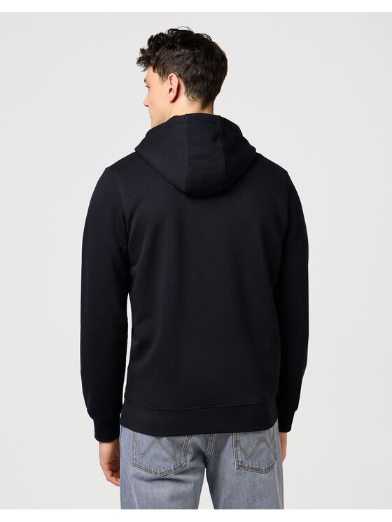 Wrangler Wrangler Bluza AMERICANA HOODIE Czarny Regular Fit