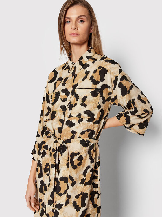 Vila Vila Vestito chemisier Kora 14073419 Marrone Regular Fit