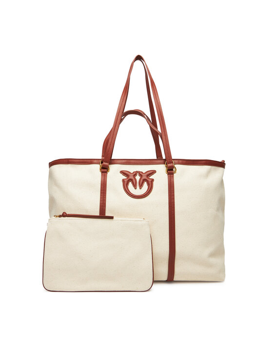 Geantă PINKO Miranda Shopper Extra PE 25 PLTT 104715 A2G2 Bej