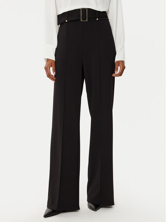 Rinascimento Rinascimento Pantaloni din material CFC0121912003 Negru Regular Fit