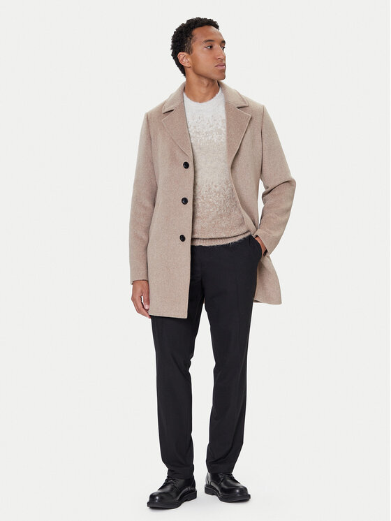 Guess Guess Gyapjú kabát M4BL3S WGJ82 Bézs Slim Fit