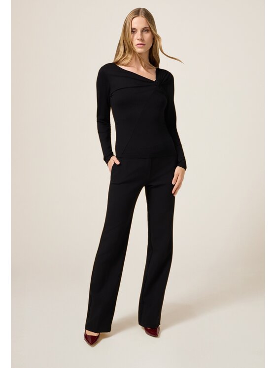 Oltre Oltre T-shirt G094J004549N033 Nero Slim Fit