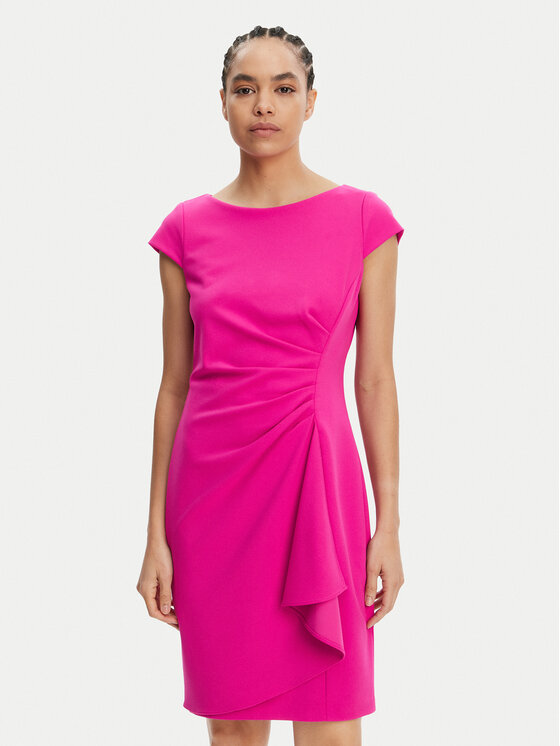 DKNY DKNY Koktejlové šaty DD5AC20B Růžová Slim Fit