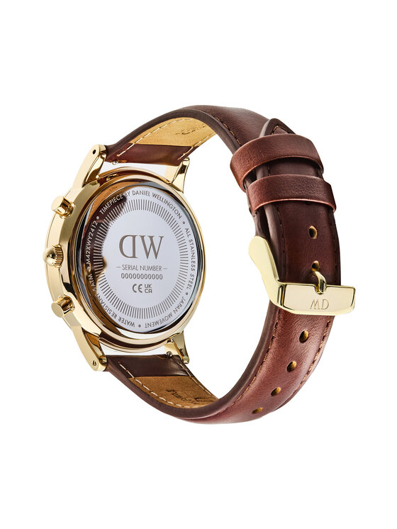 Daniel Wellington Daniel Wellington Hodinky Iconic Chronograph St Mawes Arctic Panda DW00100875 Hnedá